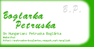 boglarka petruska business card