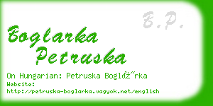 boglarka petruska business card